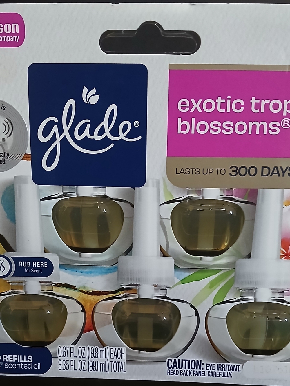 5 Glade Oil Refills In Exotic Tropical Blossom Scent